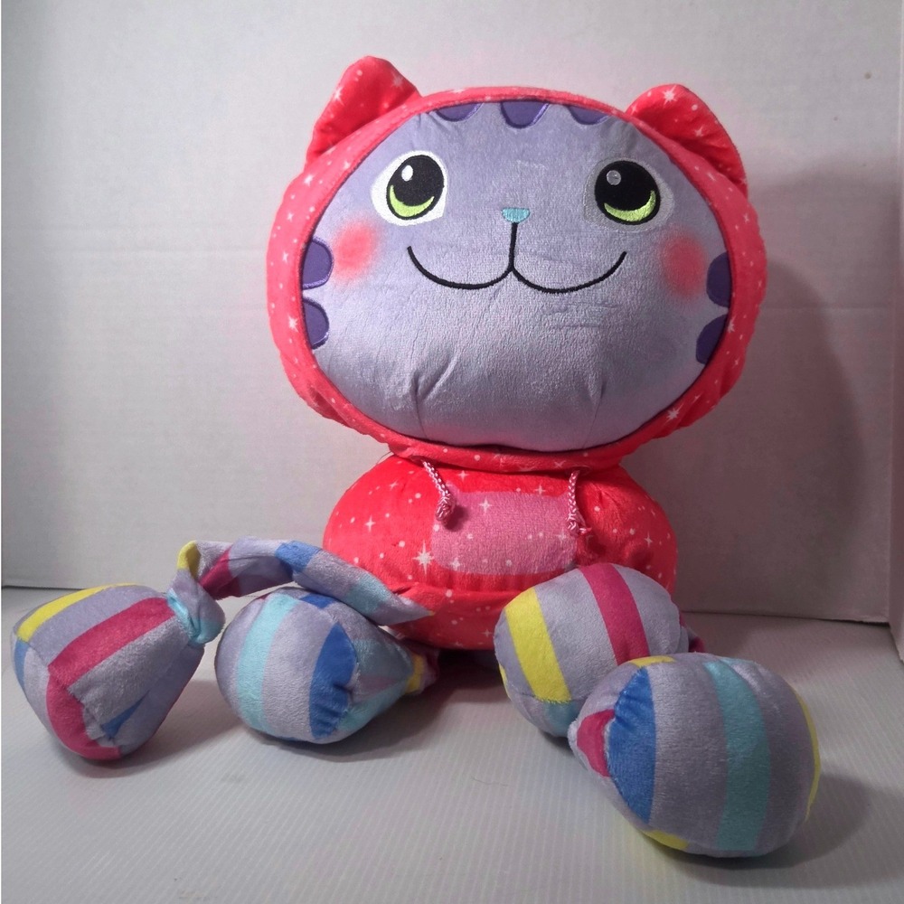 DreamWorks Gabby's Dollhouse DJ Catnip Plush 10" Purple Pink Excellent